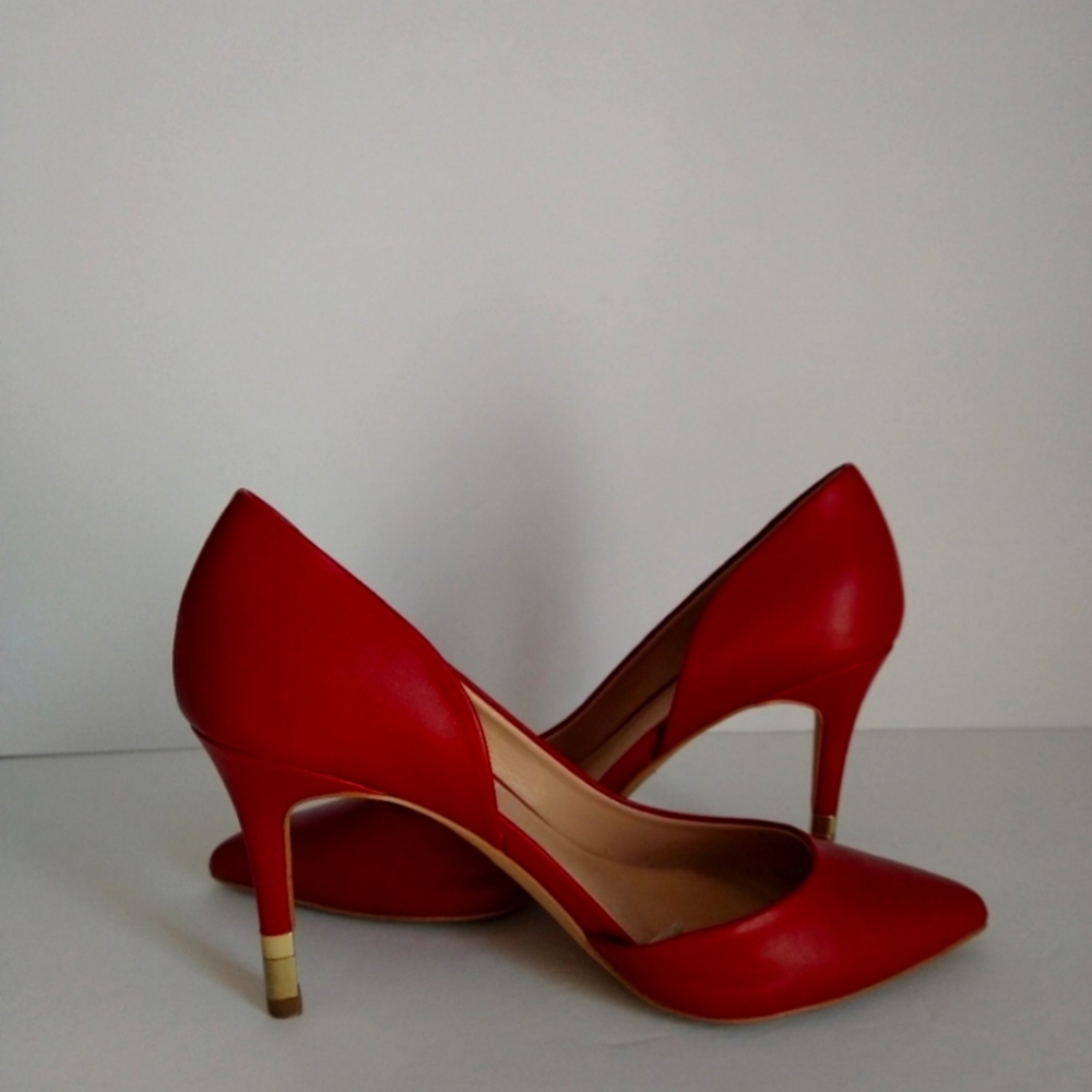 ALDO red leather stilettos